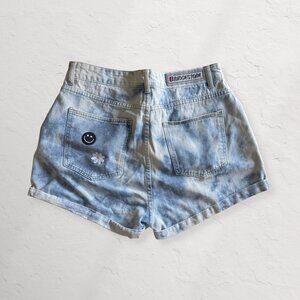🛞 To0o Tired — M+S Original Upcycled Denim Shorts with Embroidered Patches